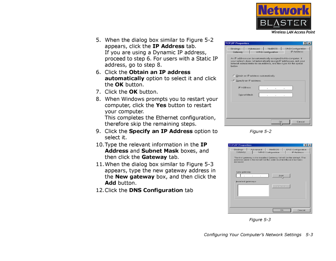 Creative 2030 manual Click the Specify an IP Address option to select it 