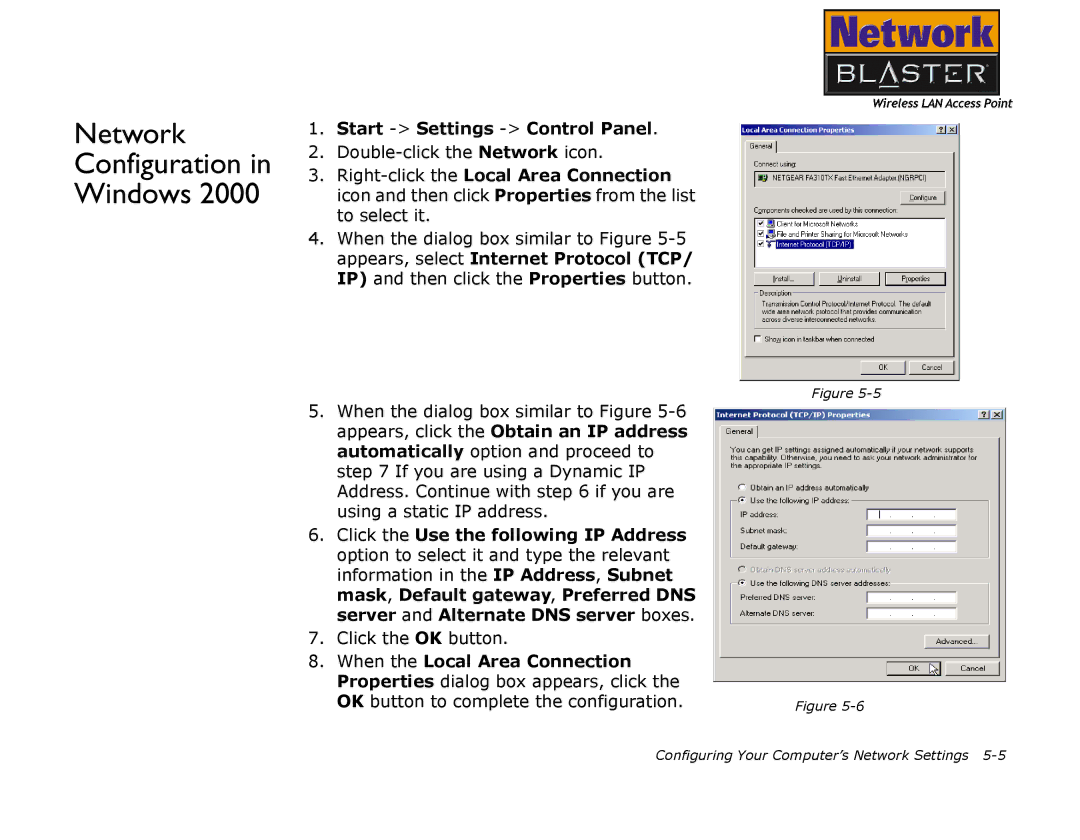 Creative 2030 manual Network Configuration Windows 