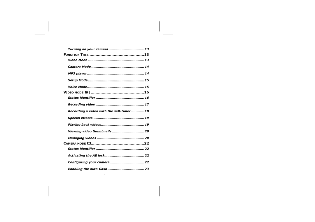 Creative 316 manual Function Tree 