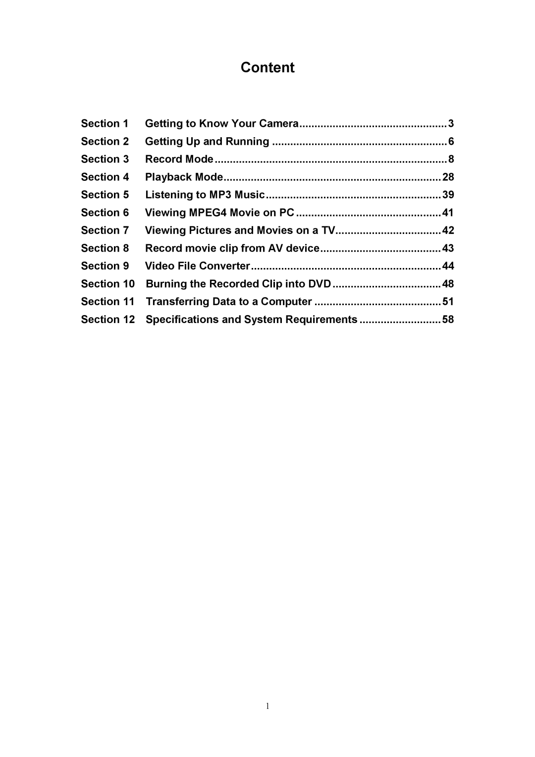 Creative 525D user manual Content 