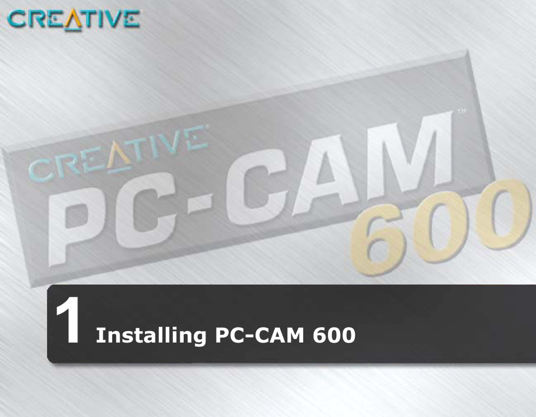 Creative 600 manual Installing PC-CAM 