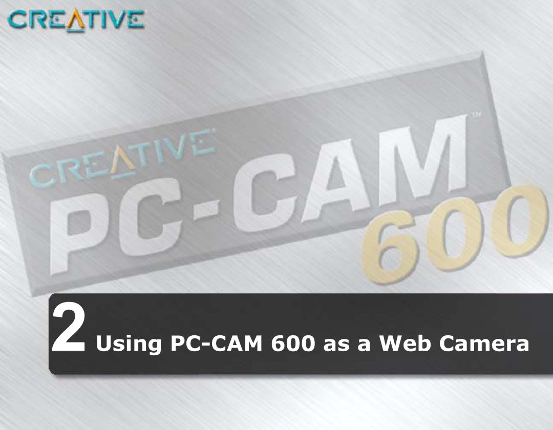 Creative manual Using PC-CAM 600 as a Web Camera 