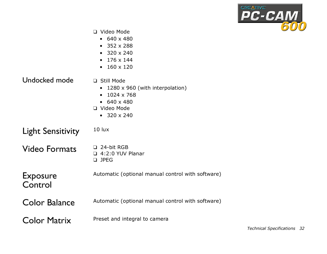 Creative 600 manual Jpeg 