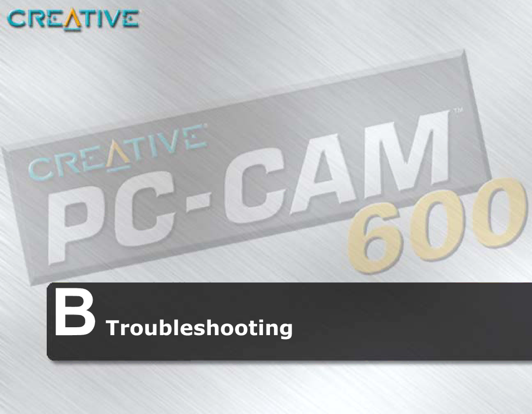 Creative 600 manual Troubleshooting 