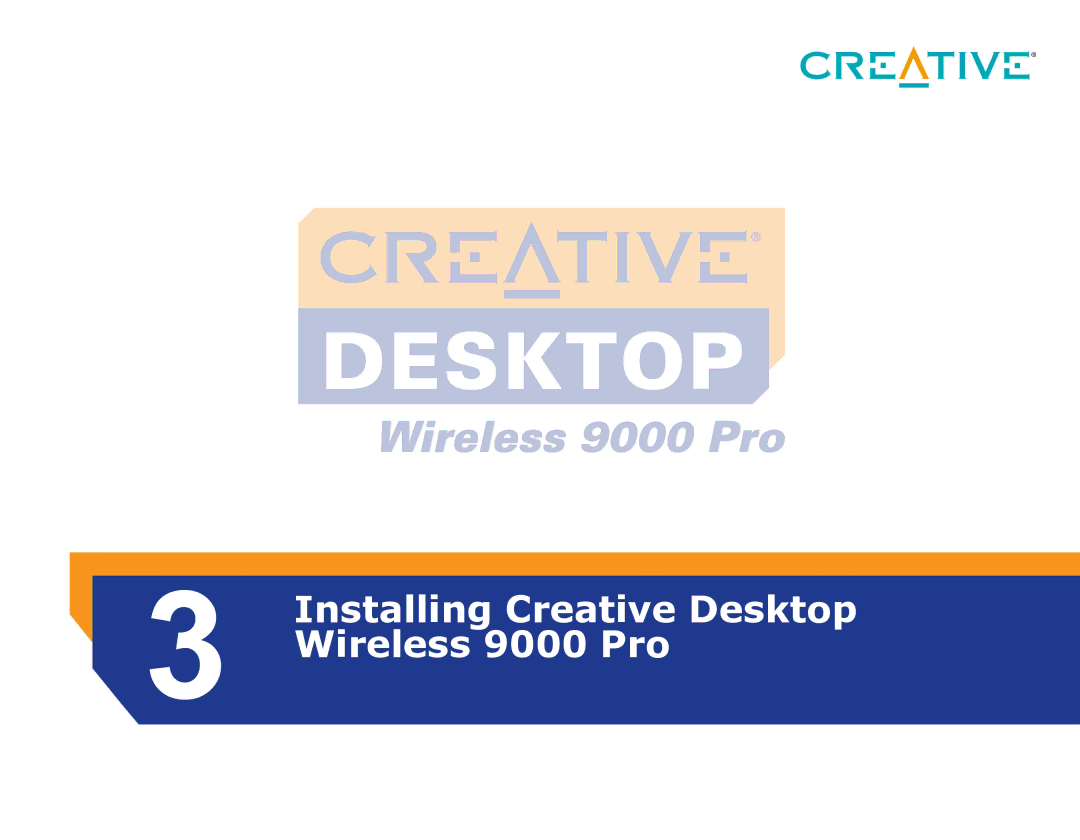 Creative manual Installing Creative Desktop Wireless 9000 Pro 