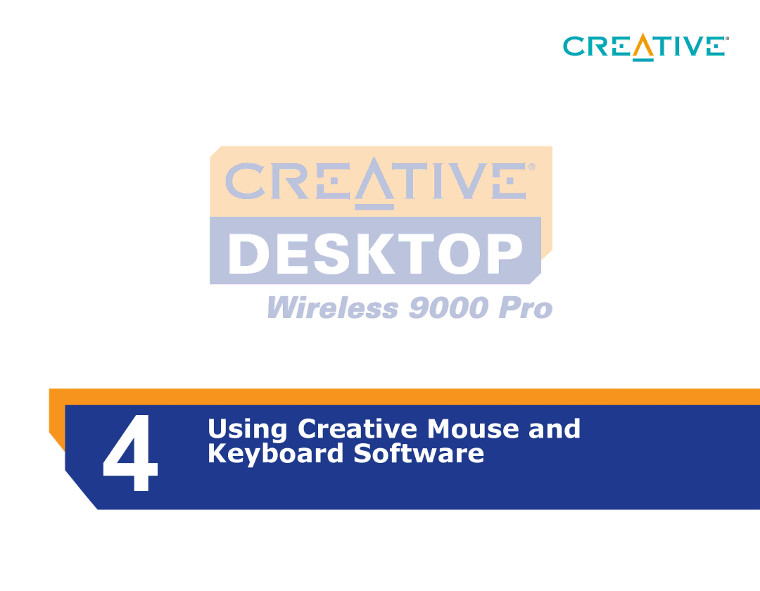 Creative 9000 Pro manual Using Creative Mouse and Keyboard Software 