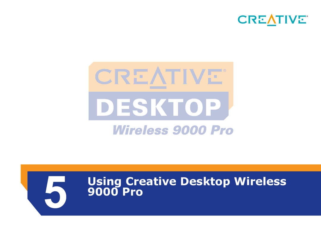 Creative manual Using Creative Desktop Wireless 9000 Pro 