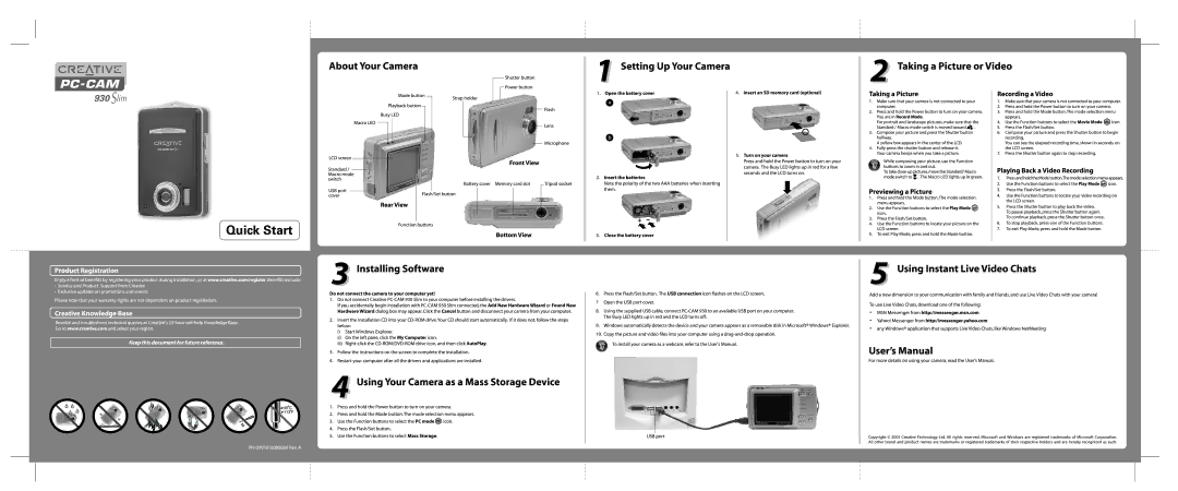 Creative 930 Slim manual 