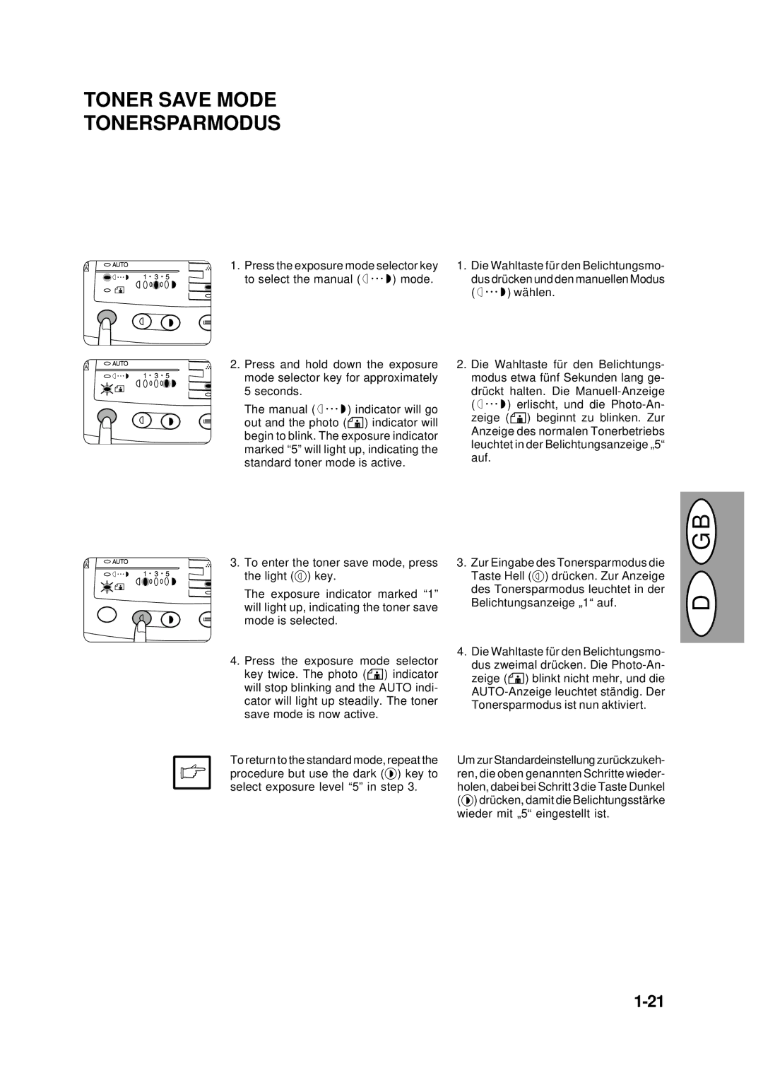 Creative AL-1252, AL-1551, AL-1043, AL-1452 manual Toner Save Mode Tonersparmodus 