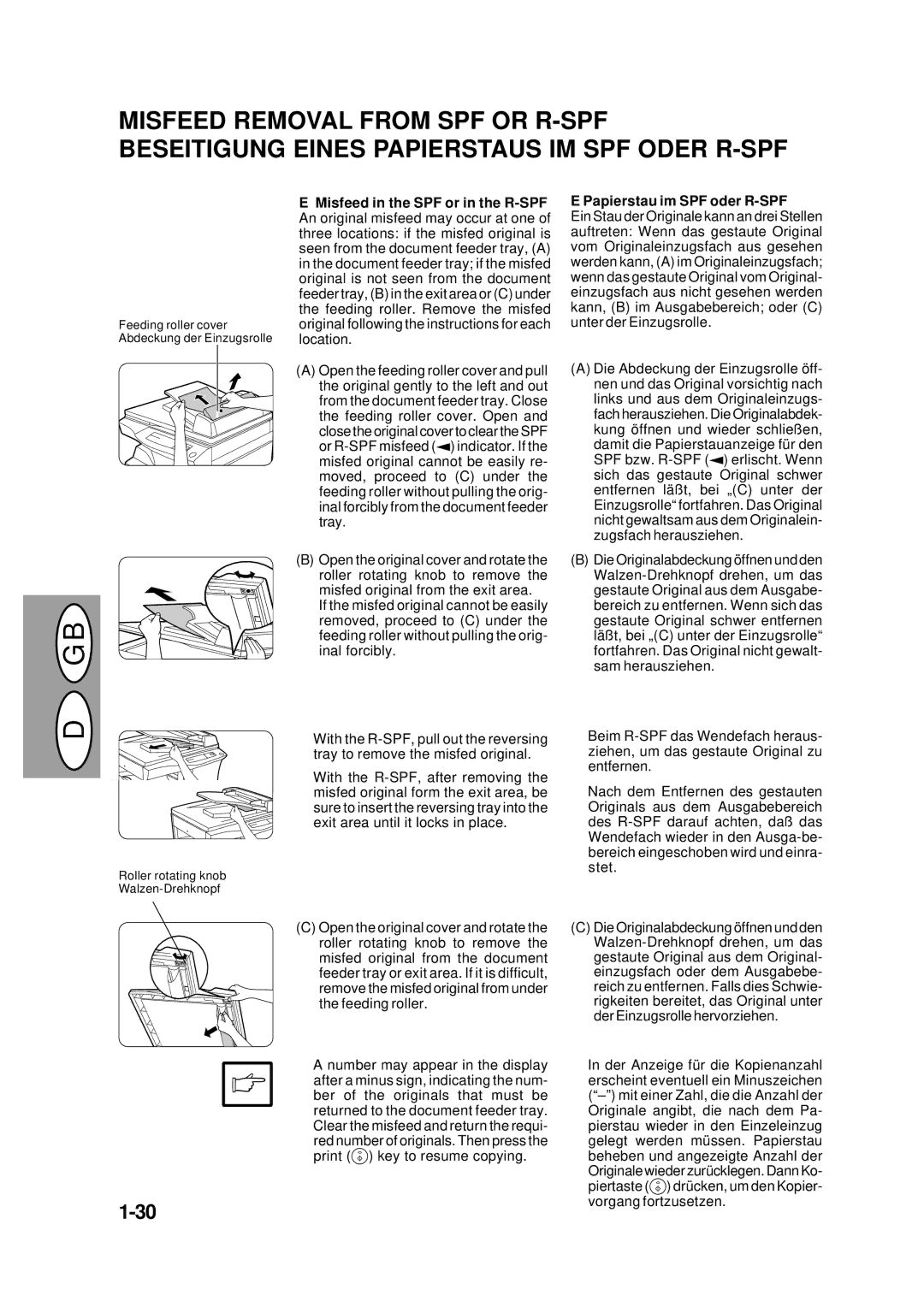 Creative AL-1551, AL-1043, AL-1452, AL-1252 manual Papierstau im SPF oder R-SPF 