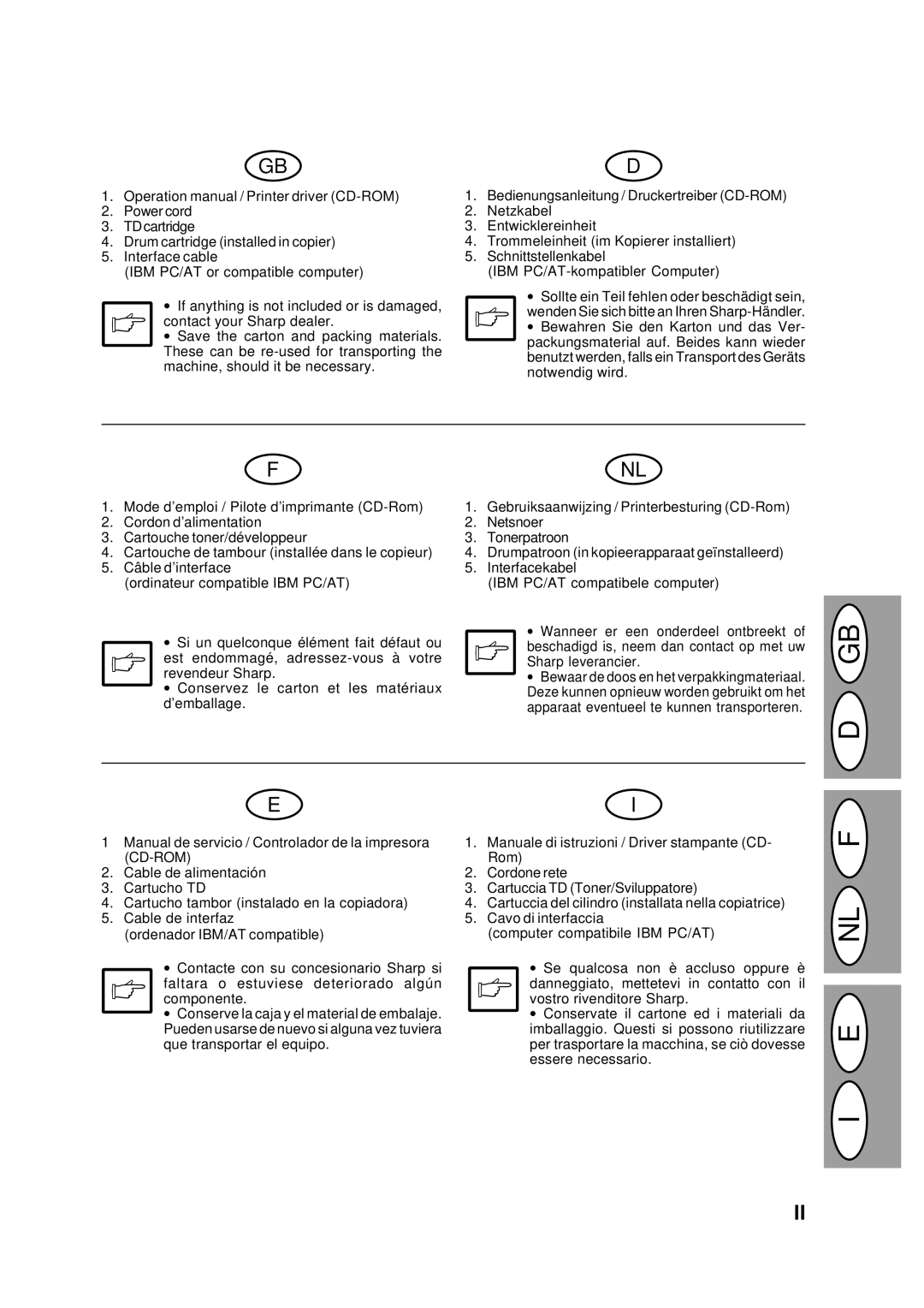 Creative AL-1043, AL-1551, AL-1452, AL-1252 manual Nl F 