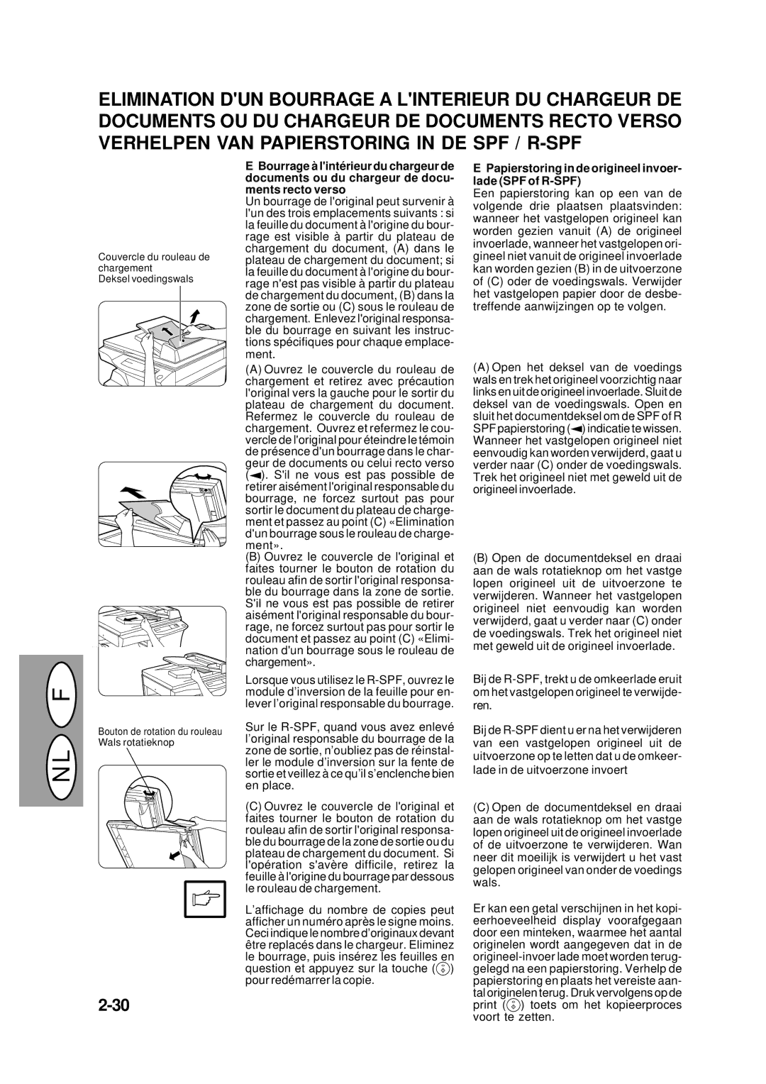 Creative AL-1452, AL-1551 Een papierstoring kan op een van de, Un bourrage de loriginal peut survenirà, Chargement», Wals 