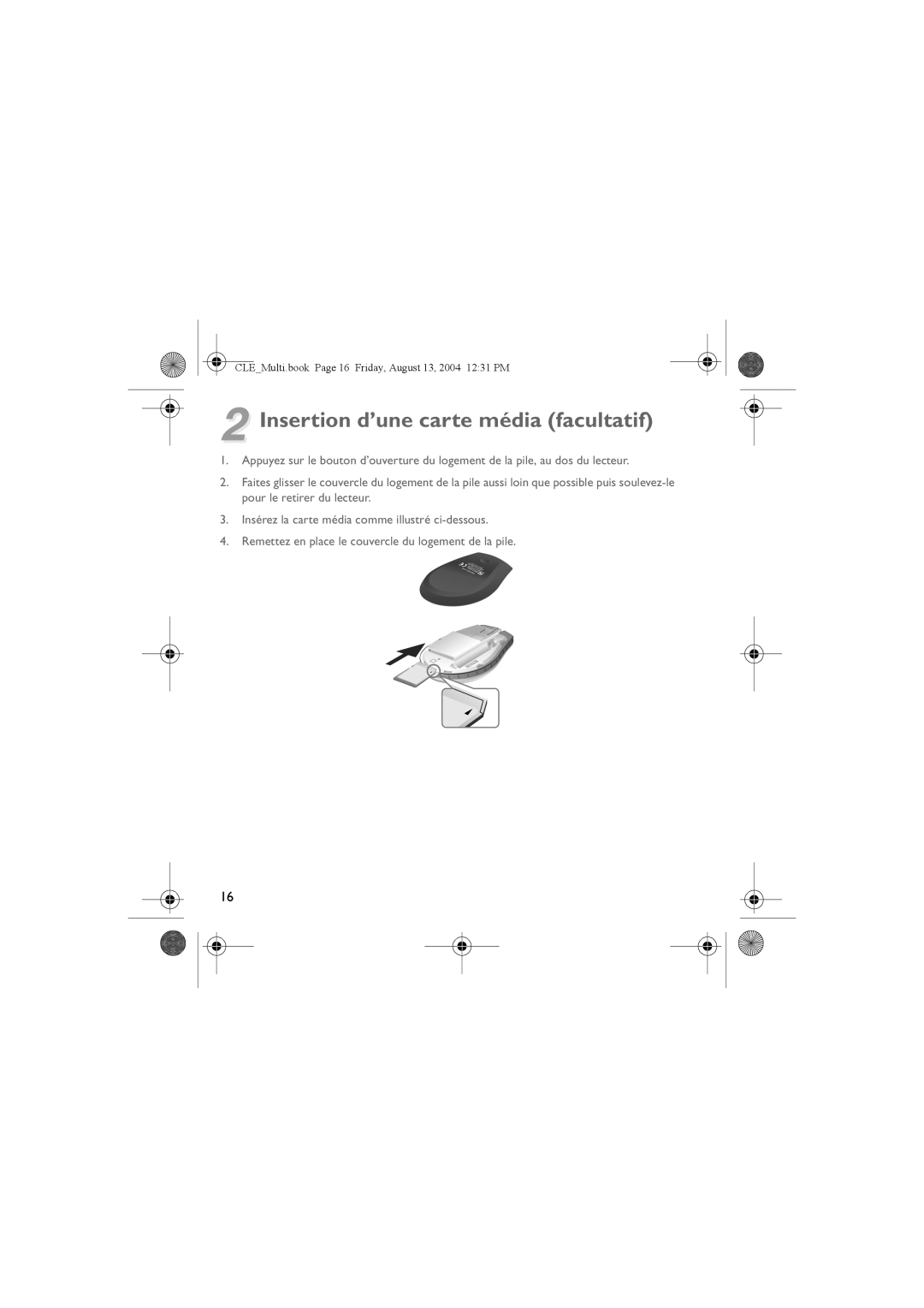 Creative CLE manual Insertion d’une carte média facultatif 