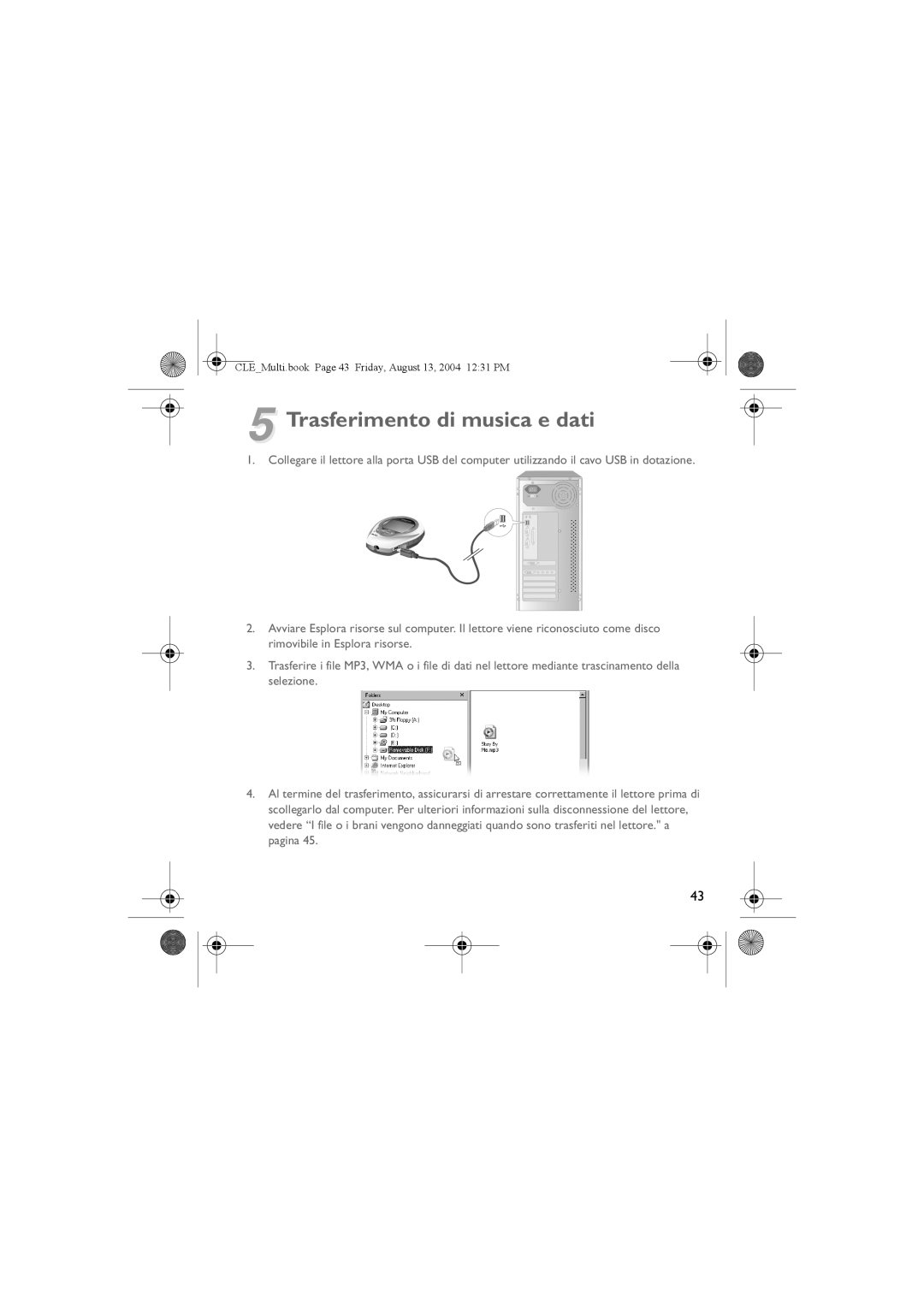 Creative CLE manual Trasferimento di musica e dati 