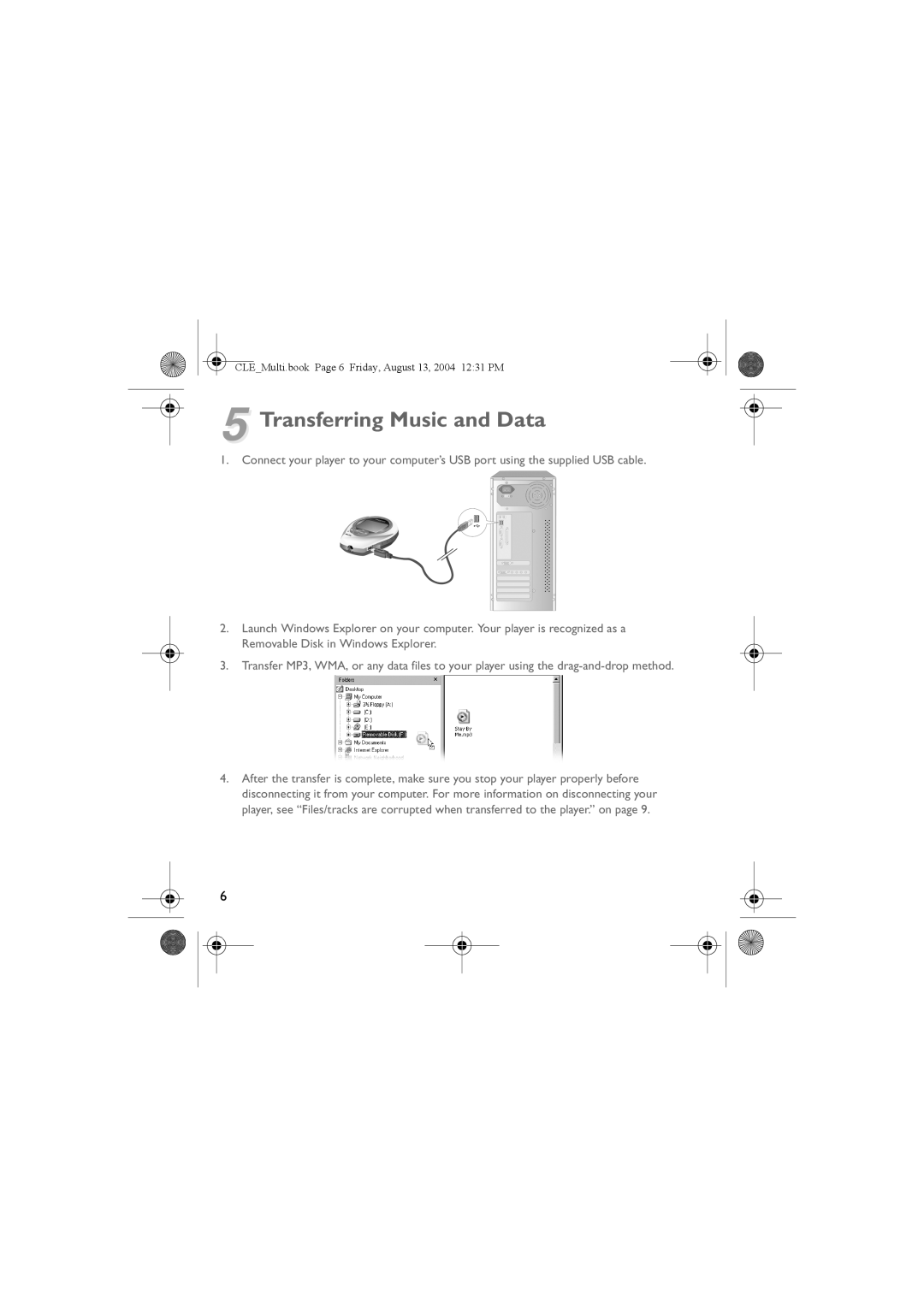 Creative CLE manual Transferring Music and Data 