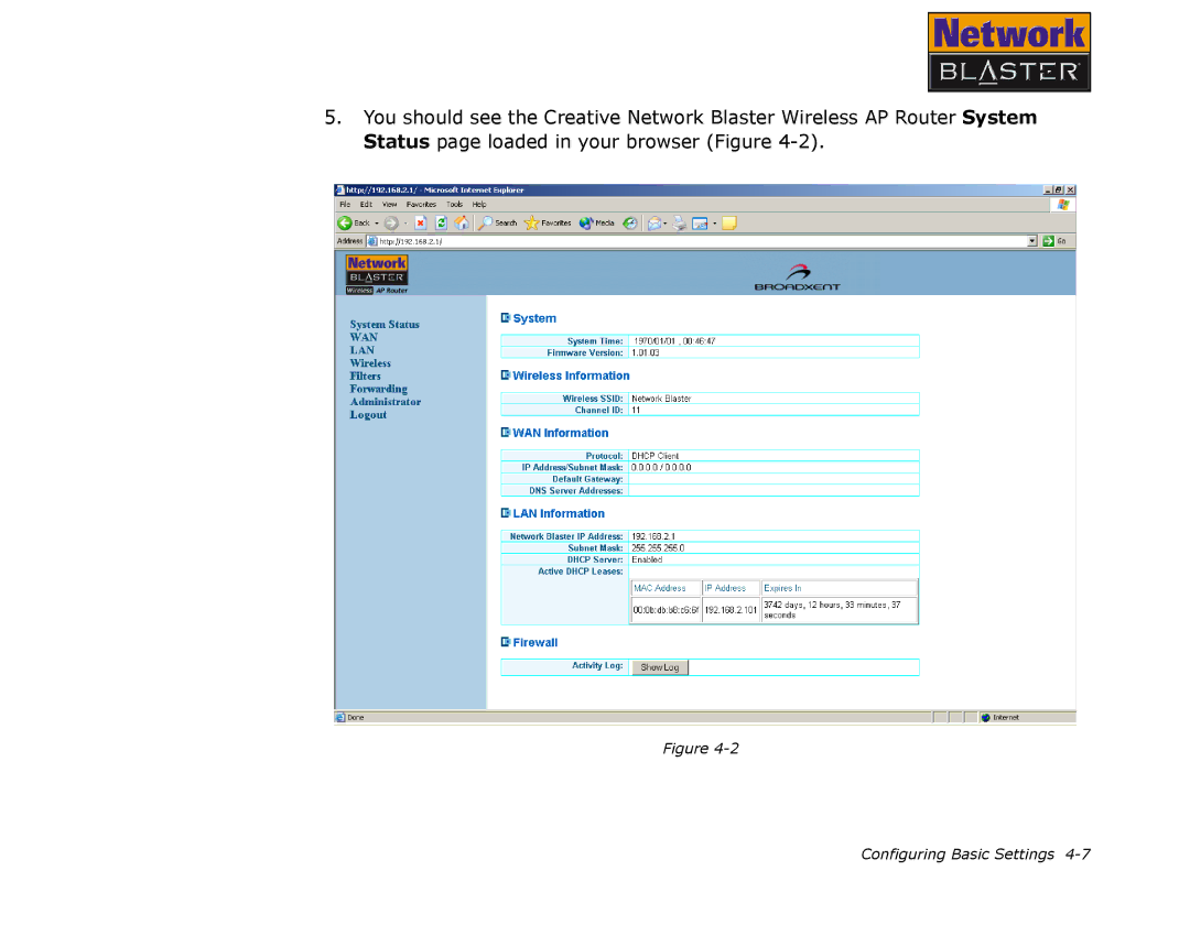 Creative CW2202 manual Configuring Basic Settings 