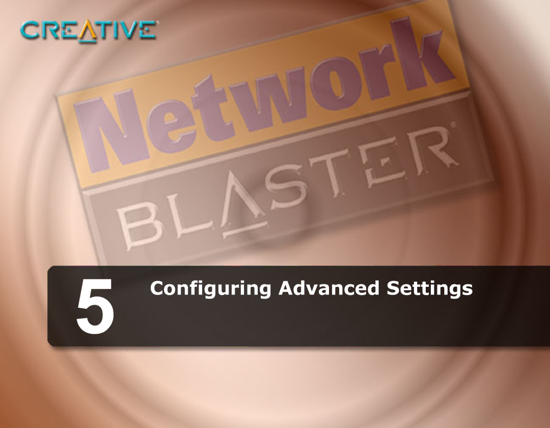 Creative CW2202 manual Configuring Advanced Settings 