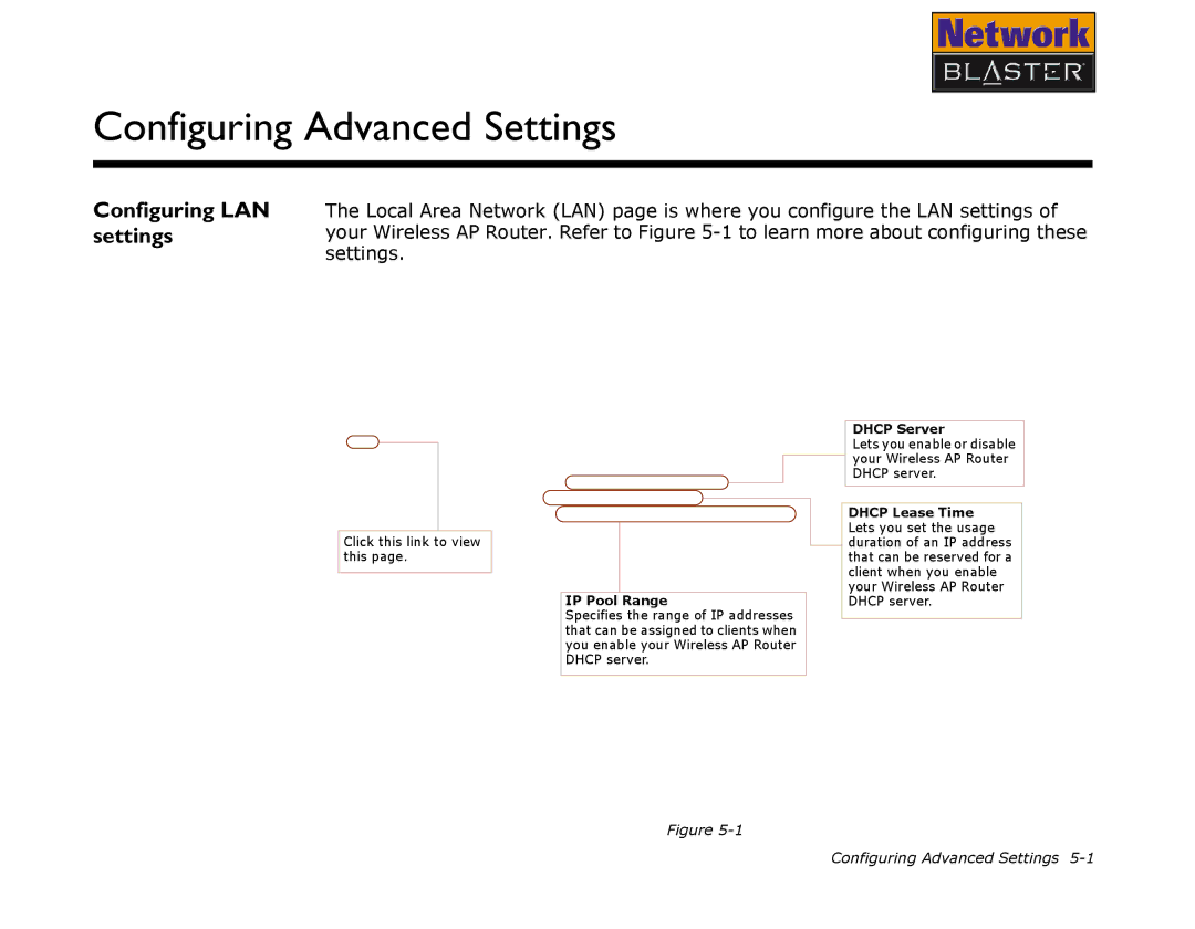 Creative CW2202 manual Configuring Advanced Settings, Configuring LAN settings 