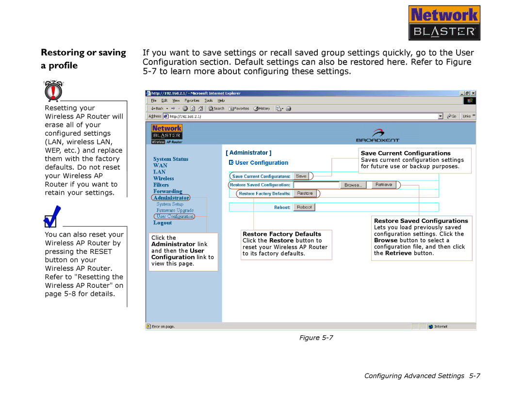 Creative CW2202 manual Restoring or saving a profile 