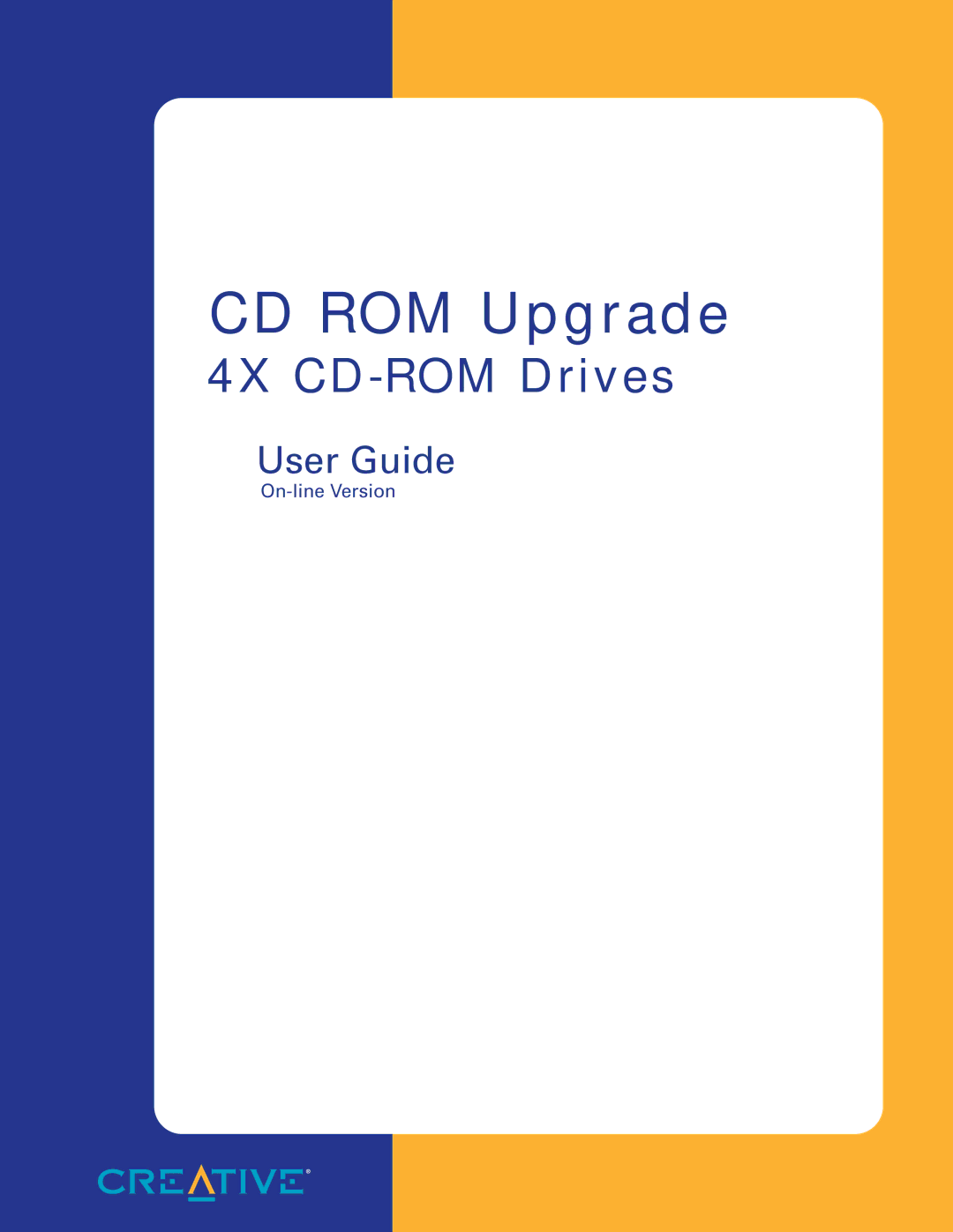 Creative GCD-R542B manual CD ROM Upgrade 