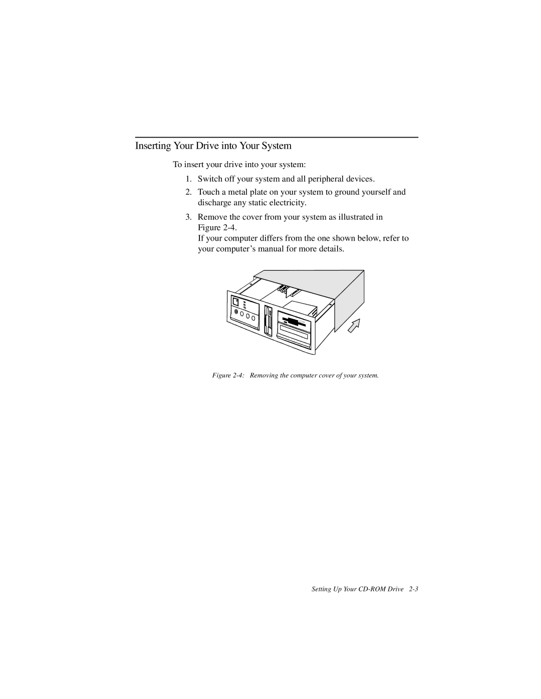 Creative GCD-R542B manual Inserting Your Drive into Your System 