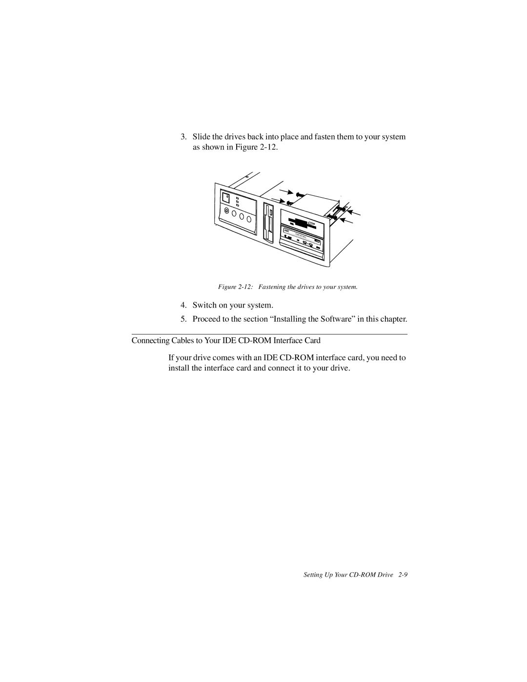 Creative GCD-R542B manual Fastening the drives to your system 