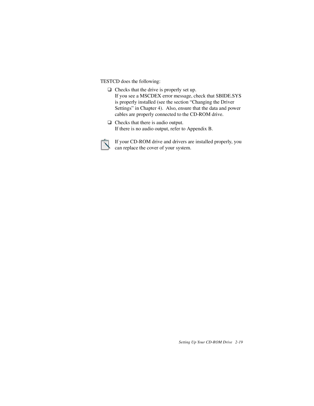 Creative GCD-R542B manual Setting Up Your CD-ROM Drive 