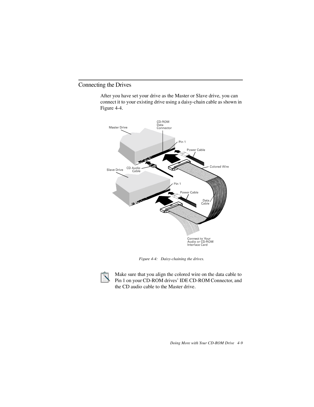 Creative GCD-R542B manual Connecting the Drives, Daisy-chaining the drives 