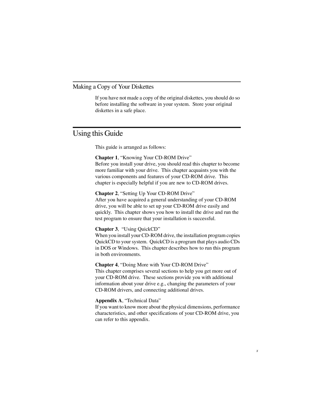 Creative GCD-R542B manual Using this Guide, Making a Copy of Your Diskettes 