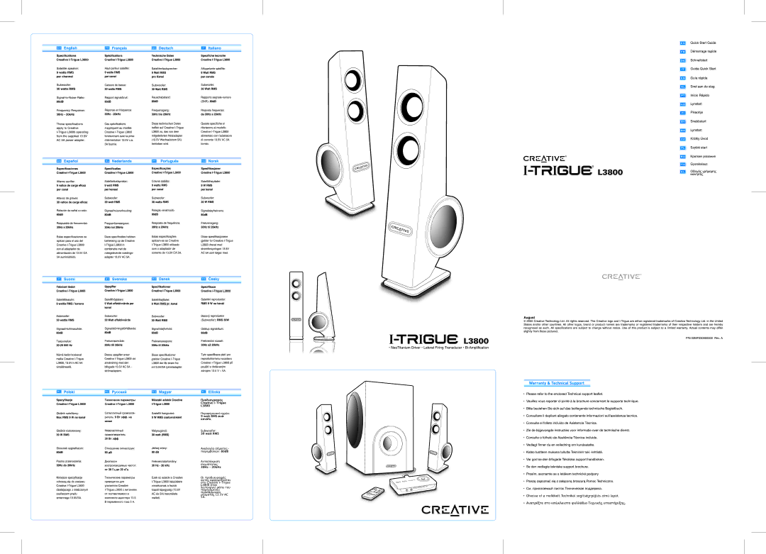 Creative L3800 manual 