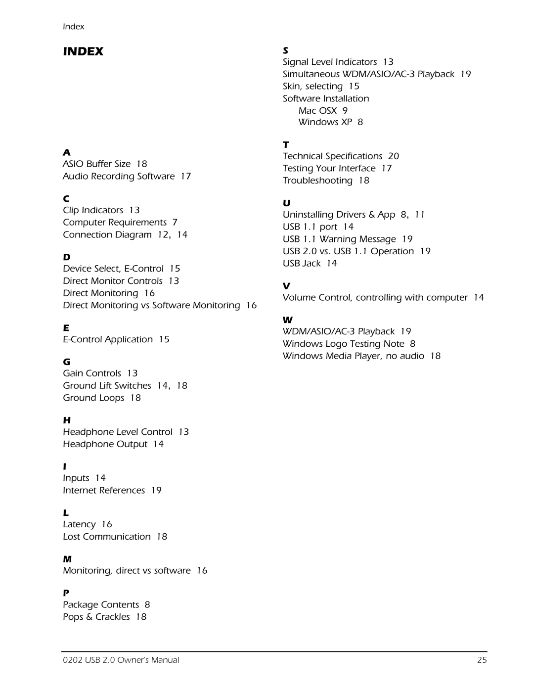 Creative Labs 202 owner manual Index 