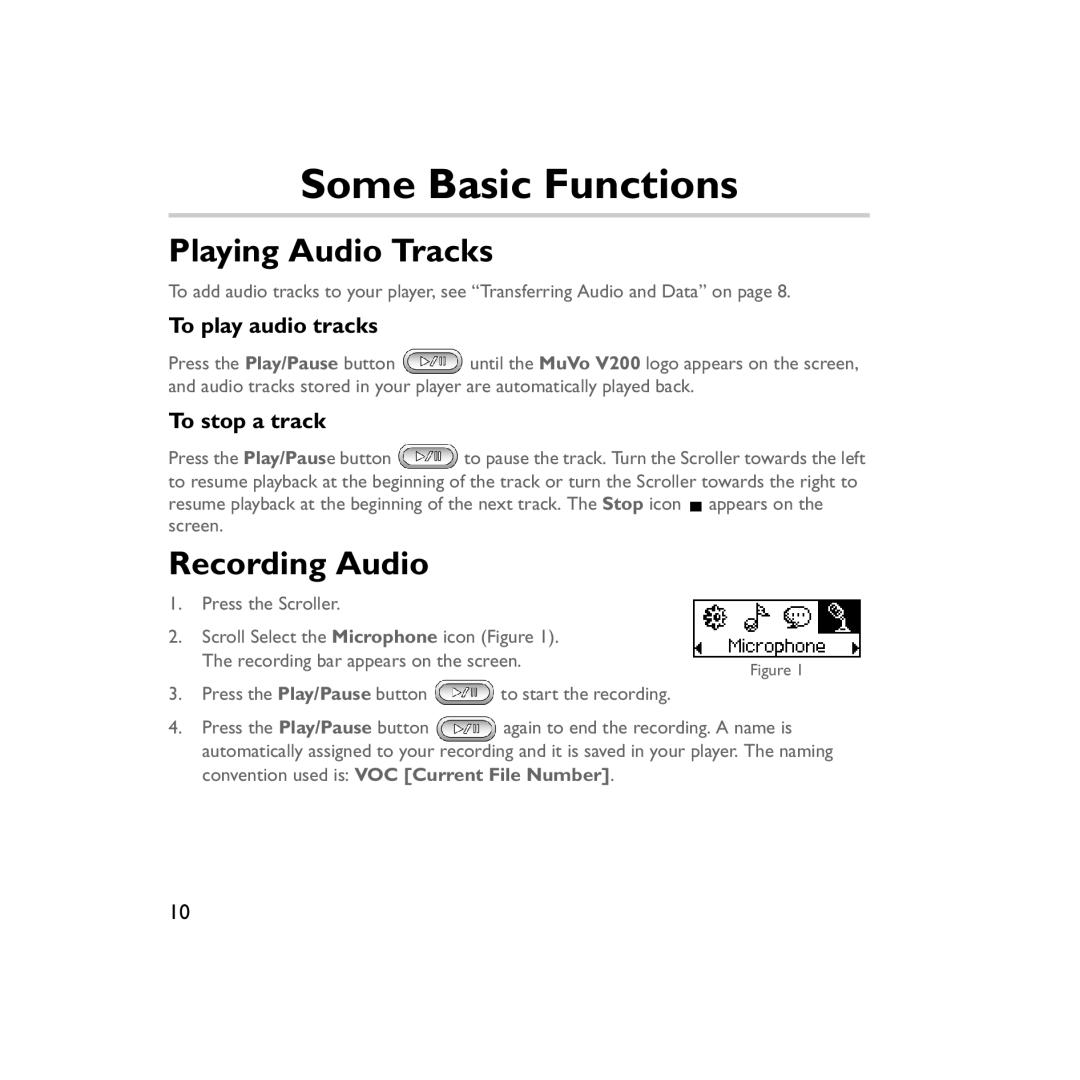 Creative Labs V200 manual Some Basic Functions 