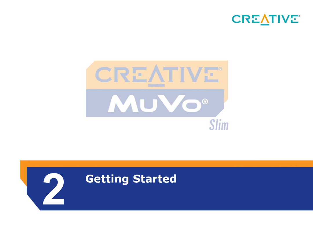 Creative MuVo Slim manual Getting Started 