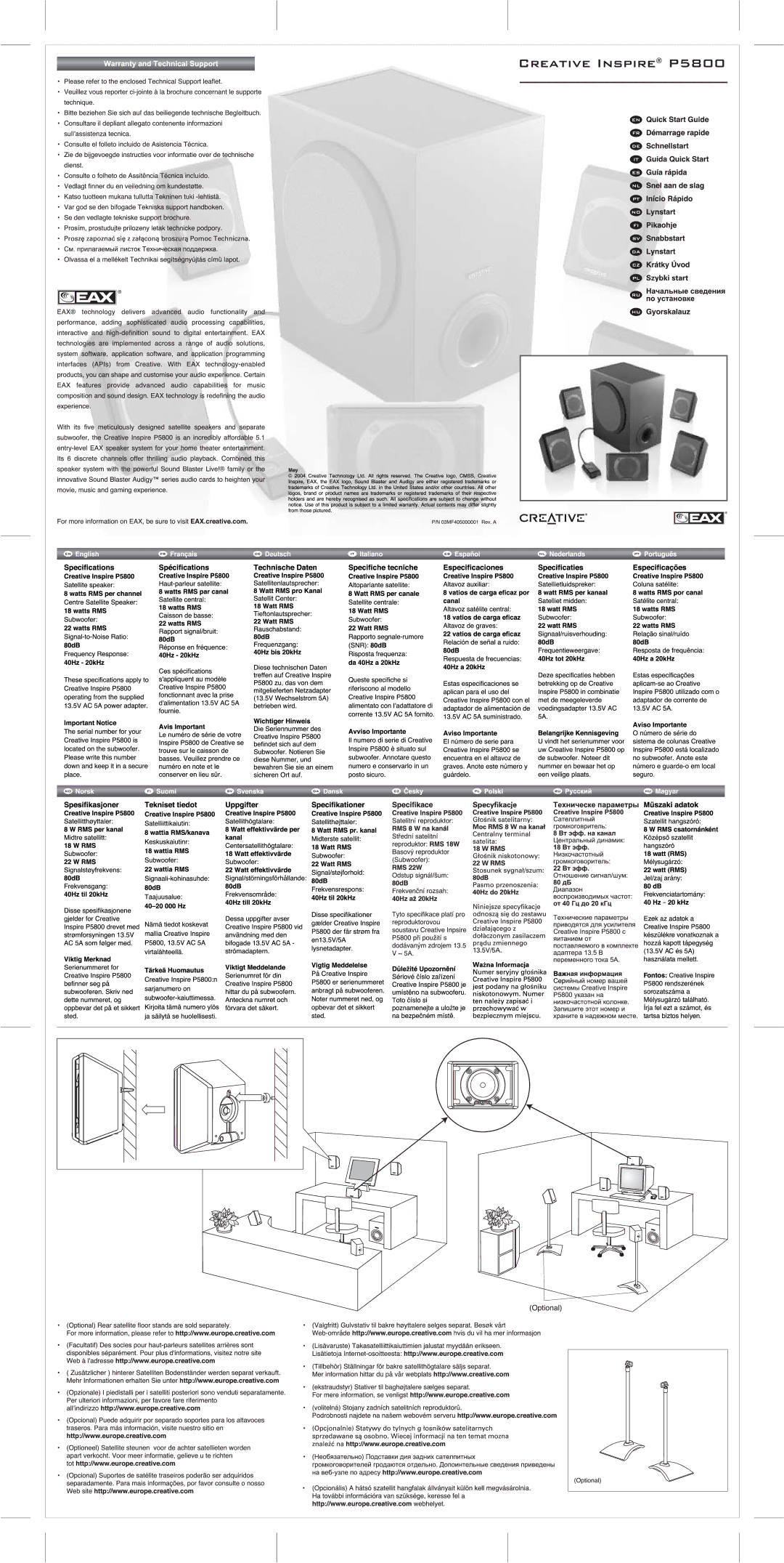 Creative P5800 manual 