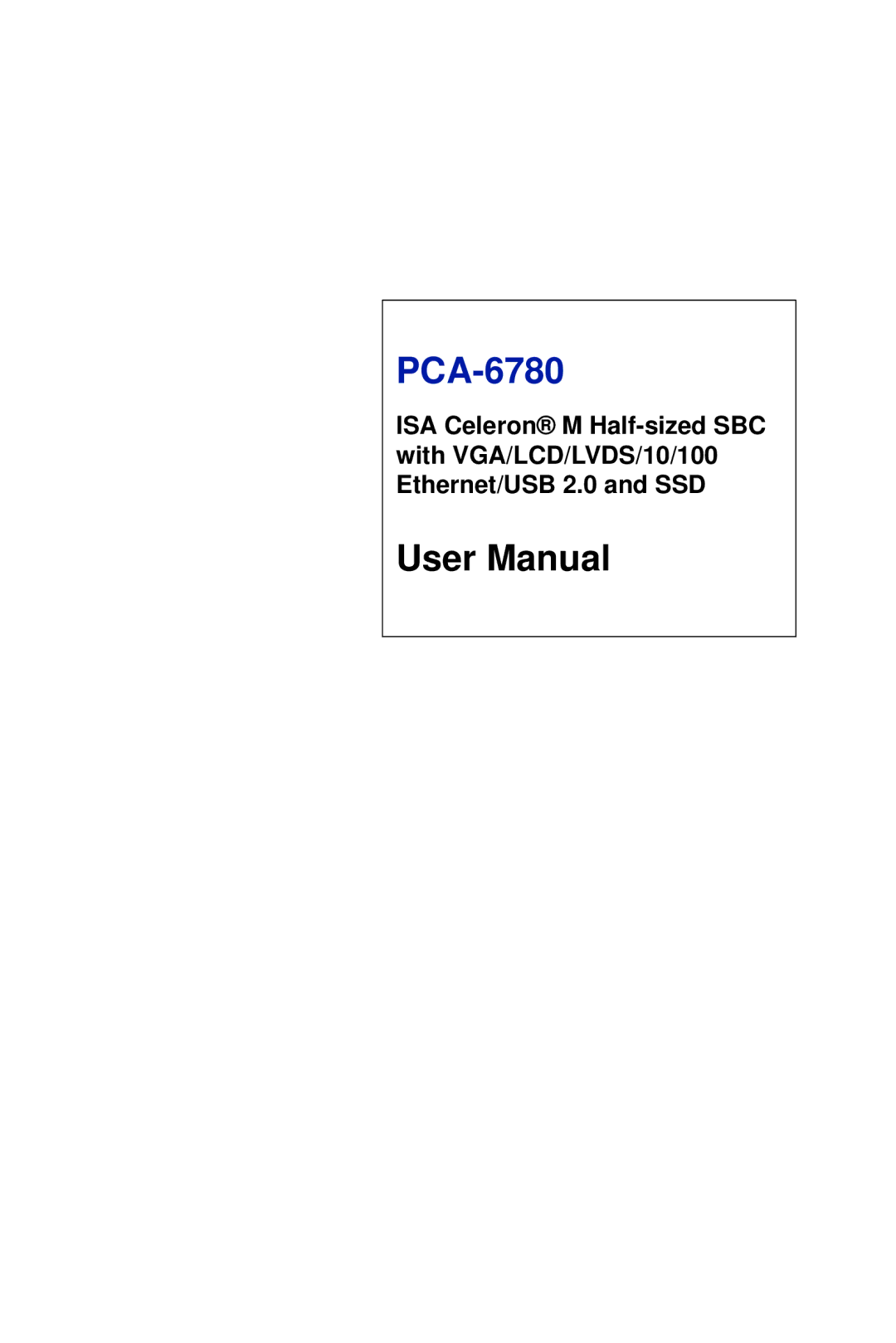 Creative PCA-6780 user manual 