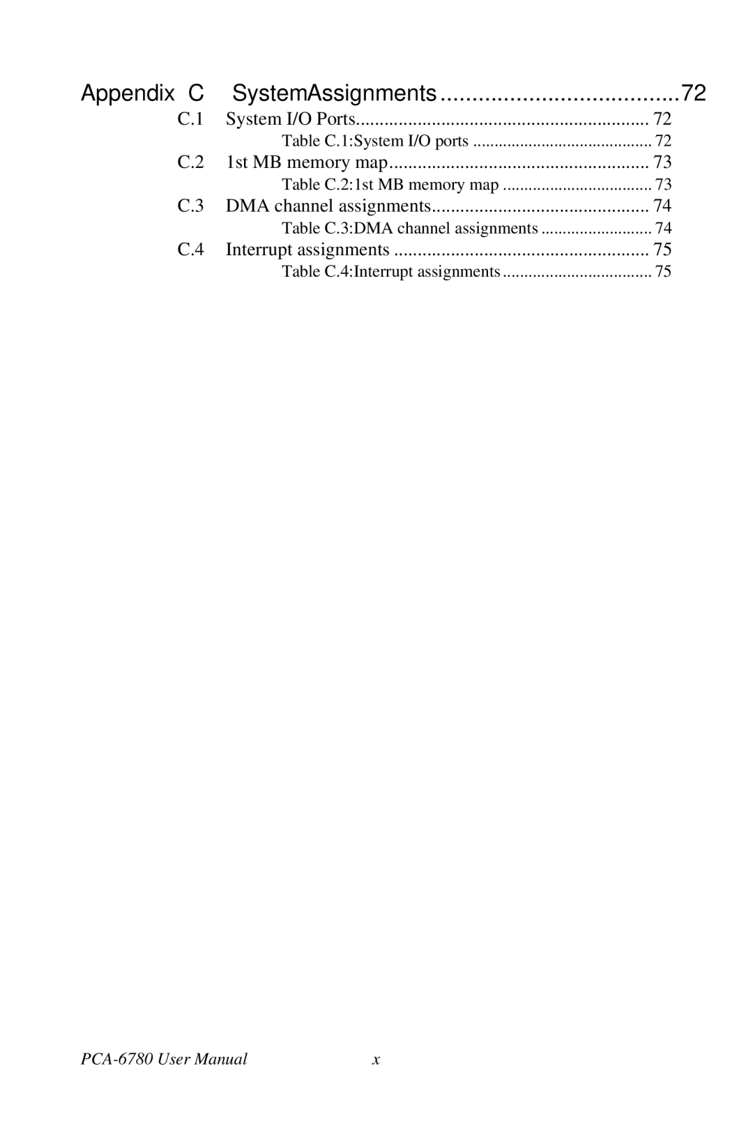 Creative PCA-6780 user manual Appendix C 