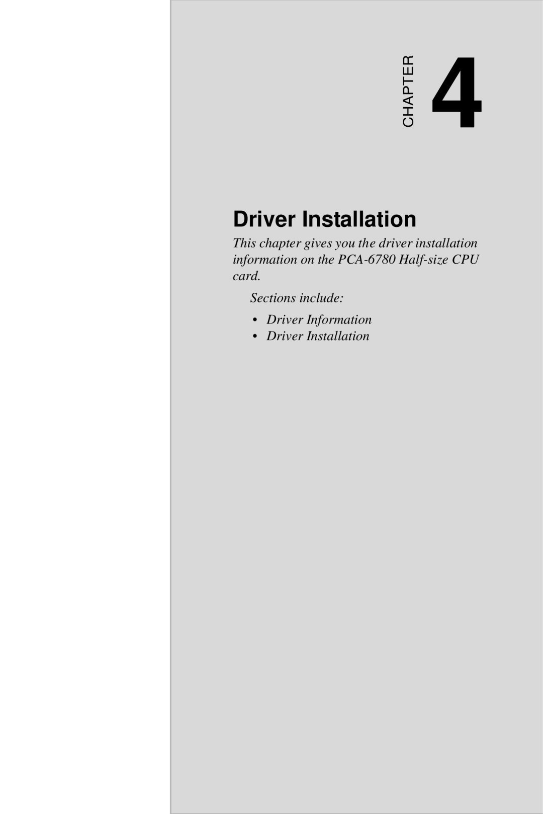 Creative PCA-6780 user manual Driver Installation 