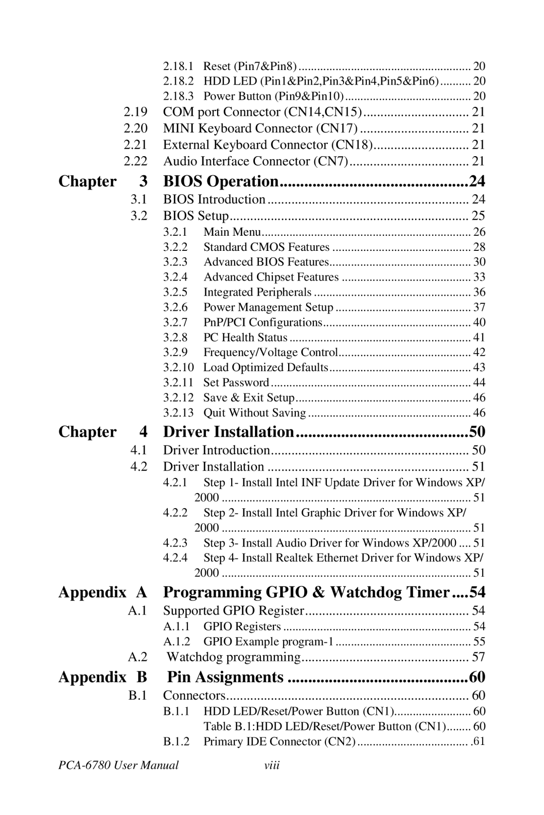 Creative PCA-6780 user manual Appendix a Programming Gpio & Watchdog Timer 