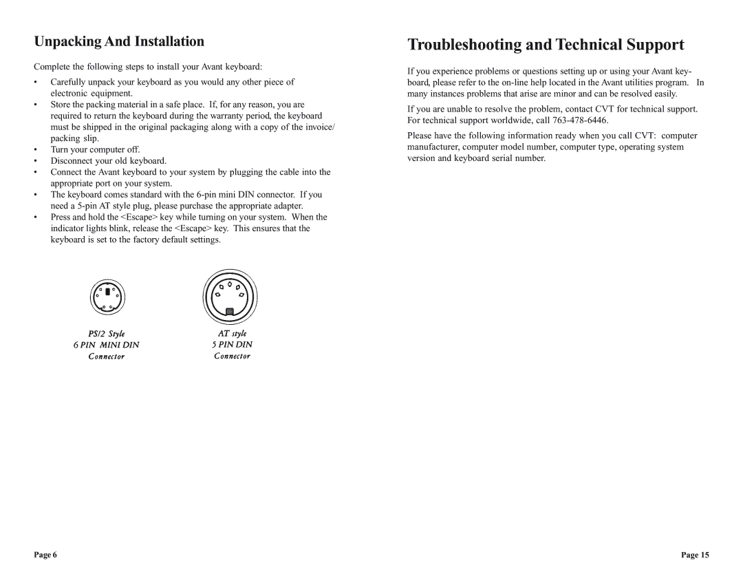 Creative Prime, Stellar manual Troubleshooting and Technical Support, Unpacking And Installation 