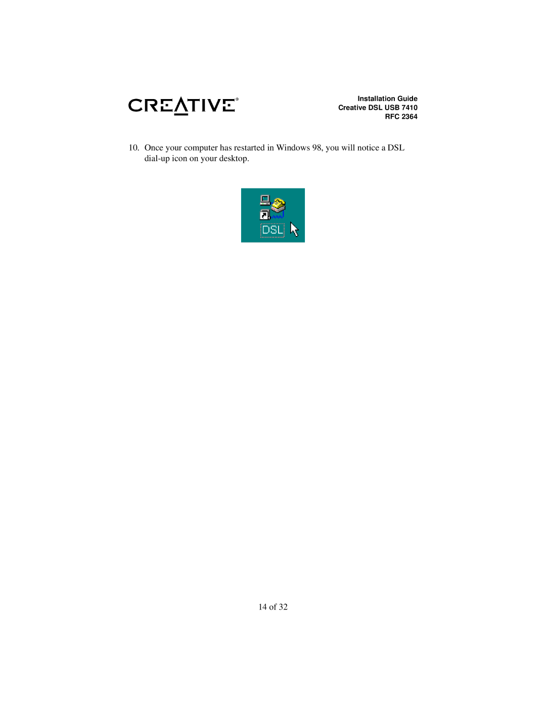 Creative RFC 2364 appendix Installation Guide Creative DSL USB RFC 