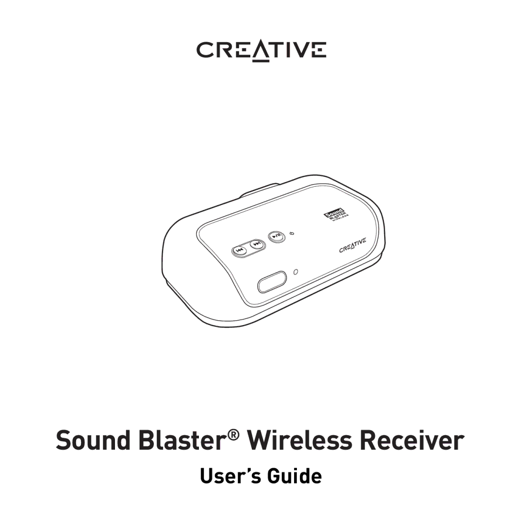 Creative SB1122 manual Sound Blaster Wireless Receiver 