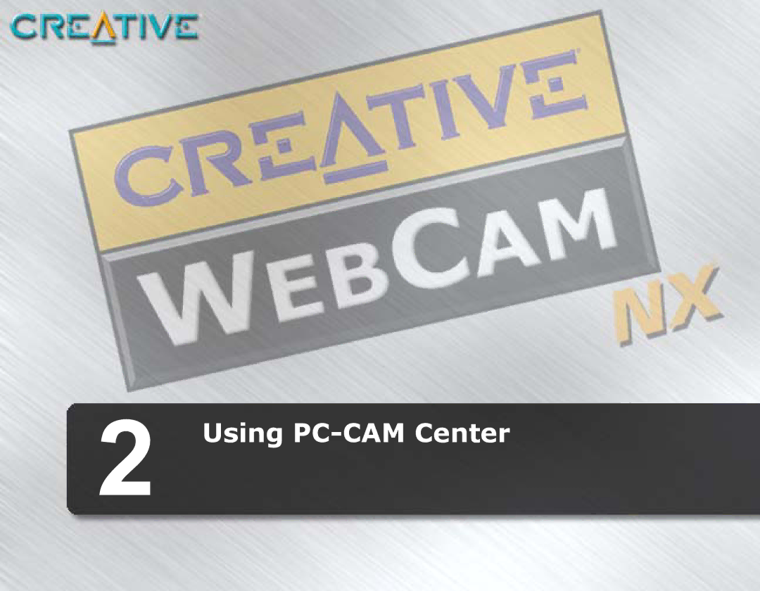 Creative WebCam NX manual Using PC-CAM Center 