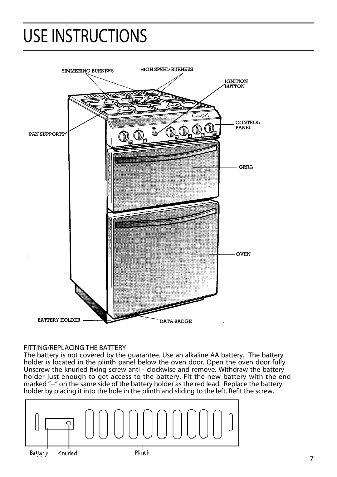 Creda 41202 installation instructions USE Instructions 