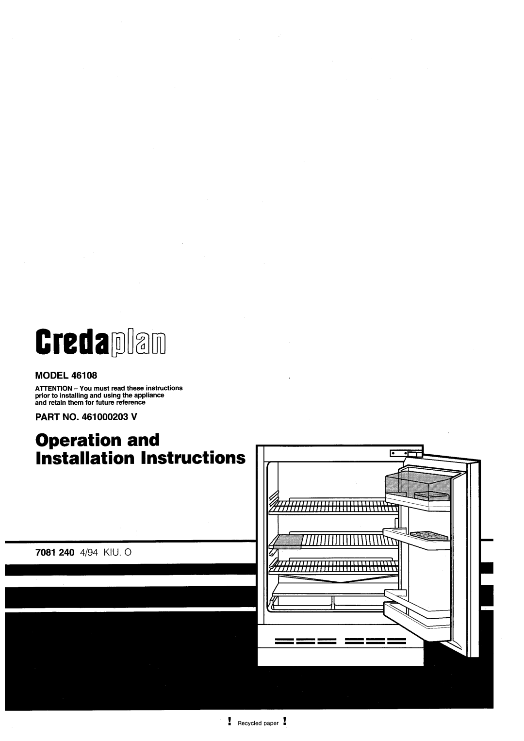 Creda 46108 manual 