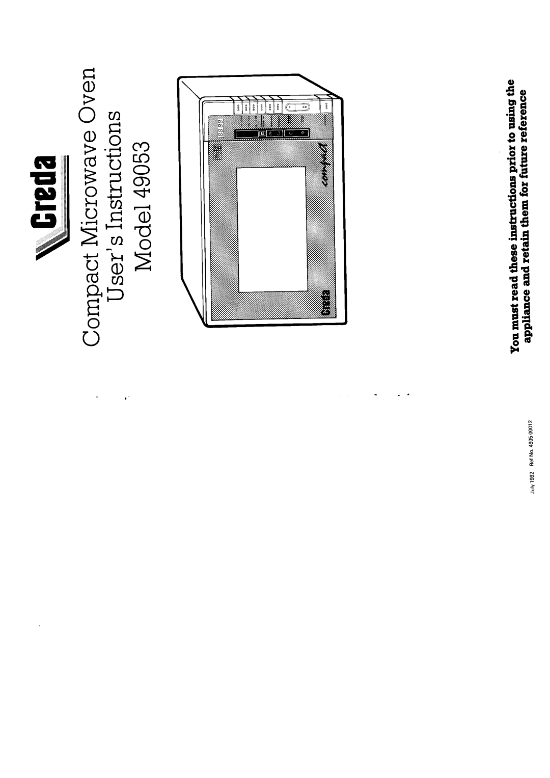 Creda 49053 manual 