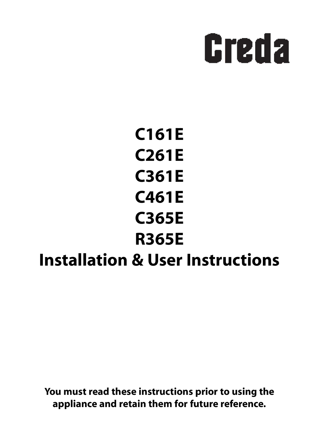 Creda C161E manual 