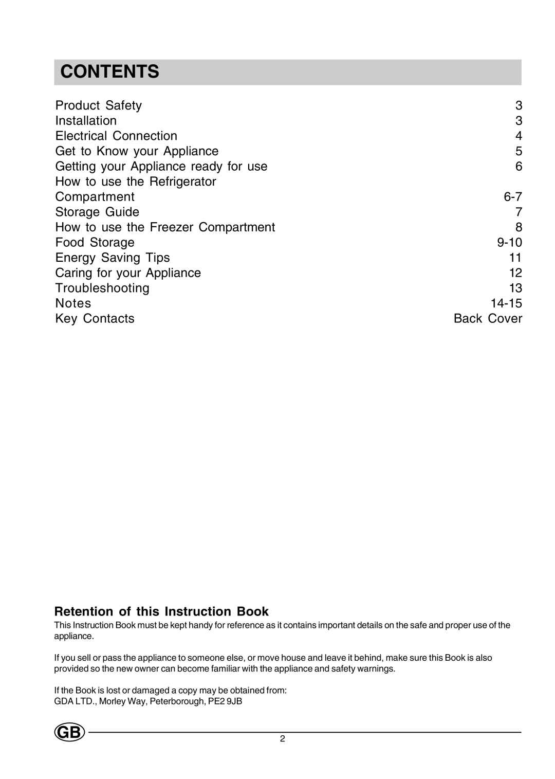 Creda CM31GI manual Contents 