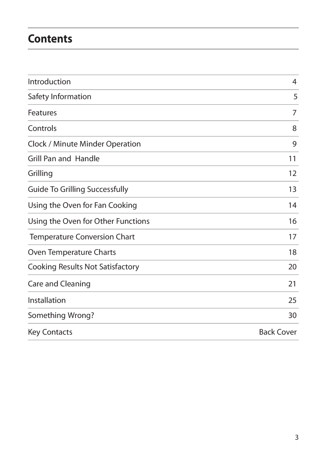 Creda D010E manual Contents 