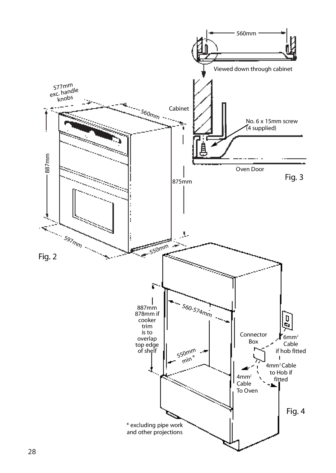 Creda D130E manual 597mm 