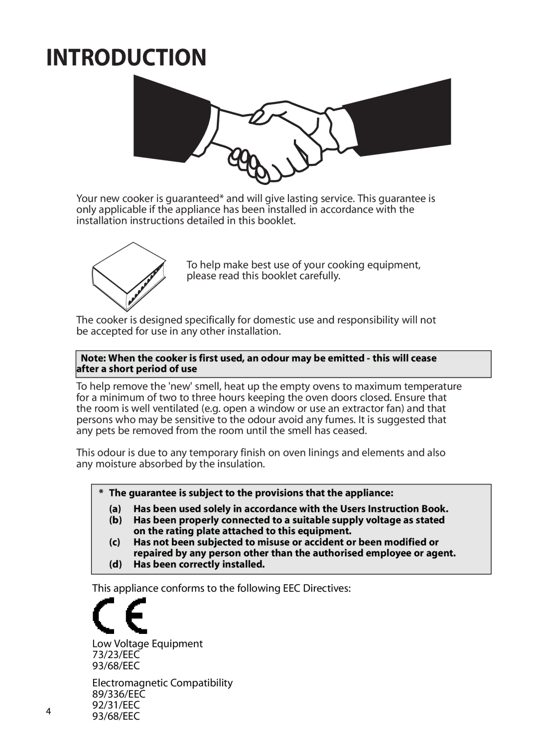 Creda Double Oven manual Introduction 